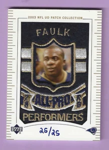 2003 UD Patch Collection Gold Patches #155 Marshall Faulk All-Pro serial #25/25 - Picture 1 of 2