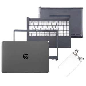 For HP 14-CR-CF-DF-DP-DK TPNI130 I13 Back Cover Bezel Palmrest Bottom Case Black - Picture 1 of 12