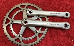 Shimano 600 FC-6207 172.5mm 52/39 Crankset Vintage Big Ring Biopace - Picture 1 of 7