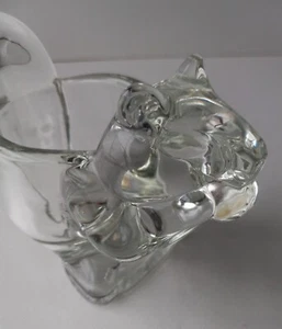 Plato de caramelo o candelabro vintage de ardilla de vidrio transparente Avon - Imagen 1 de 9