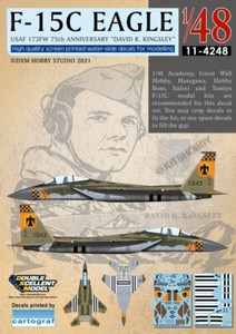 DXM decal 1/48 McDonnell Douglas F-15C Eagle 173FW 75th Anniv David R. Kingsley