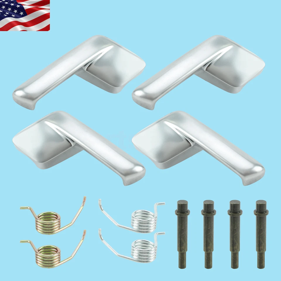 4x Door Handles Set Inside Interior Satin Chrome for 2003-2006 Ford Expedition - Imagem 1 de 4