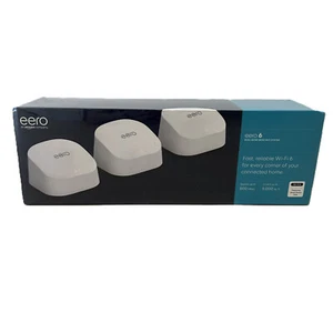 🔥Amazon eero 6 Mesh Wi-Fi 6 System (3-Pack Router & 2 Extenders) 75+ Devices - Picture 1 of 7