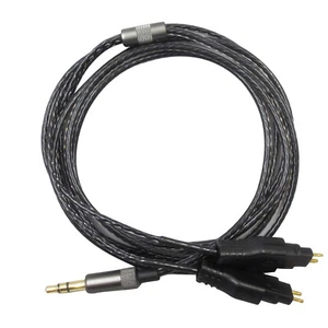 Black Repair Auto Earphone Cable For Sennheiser HD414 HD430 HD650 HD600 HD580 F - Picture 1 of 8