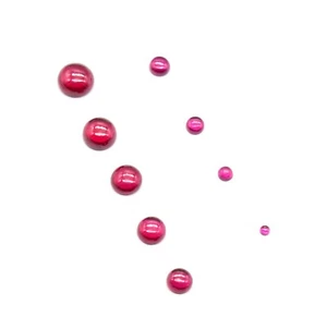 Ruby Round Cabochons 6 mm Pack Of 10 Piece Synthetic Flat Gemstone For Jewelry. - Picture 1 of 7