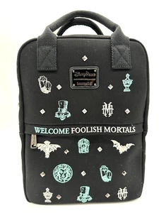 Disney Parks Loungefly Haunted Mansion Canvas Backpack Leota Hatbox Ghost 2024 - Picture 1 of 6