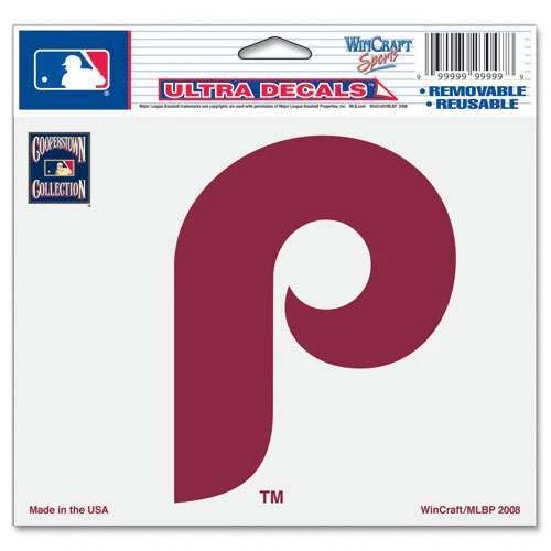 Philadelphia Phillies Ultra decals 5" x 6" - Cooperstown Logo - Image 1 of 1