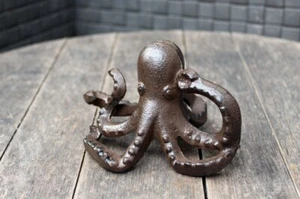Tintenfisch Octopus Gusseisen Gartenfigur Dekofigur Teichfigur Krake Gartendeko - Bild 1 von 4