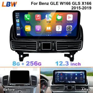 8G+256G For Mercedes Benz GLS X166 2016-2019 12.3'' Screen Android Car GPS Radio - Picture 1 of 11