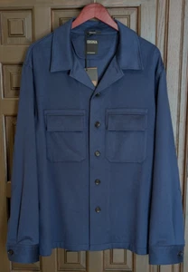 Sopracamicia Zegna Oasi Cashmere Alba, blu, taglia XL -- VESTE 46-48 R nuova senza etichette - $3.250 - Foto 1 di 9