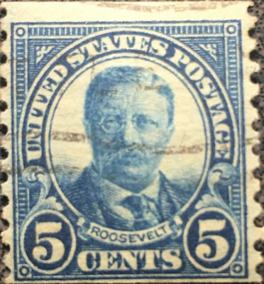 Scott 602 US 1924 Teddy Roosevelt Postage Stamp OG - Image 1 of 2