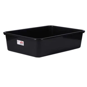 Heavy Duty 12L Black Plastic Basin Tub Container Storage Crate Box Basin Bin - Picture 1 of 2