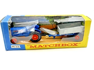 Matchbox Lesney K-11 King Size Fordson Tractor & Farm Trailer In Box See Descrip - Picture 1 of 5