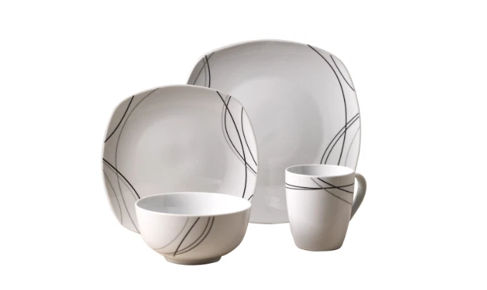 Tabletops Unlimited Alec 16 Pc. Ash White Dinnerware Set, Service for 4 - Multi - Image 1 of 1