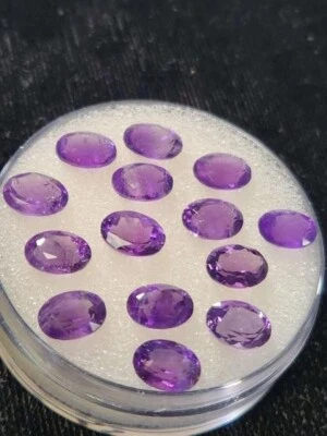 Natural Earth mined Amethyst Ovals 8x6mm - 15.87 carats - USA Seller - Image 1 of 4