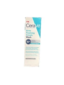 CeraVe Acne Foaming Cream WASH 5oz Wash 10% Benzoyl Peroxide Treatment 03/2025 - Picture 1 of 1