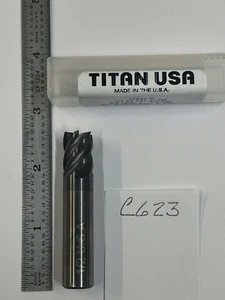 1 FRESA DE EXTREMO DE CARBURO TITAN 1/2" DIÁMETRO NUEVA. TC64410. 6 FL. 5/8" LOC (C623) - Imagen 1 de 4