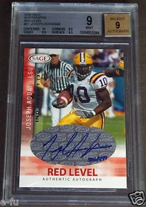Joseph Addai BGS 2006 rojo radiocontrol #a1 9 autógrafo como nuevo LSU Tigers novato automático - Imagen 1 de 1
