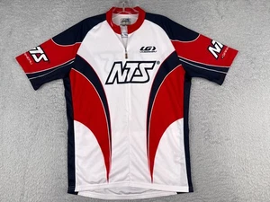 Louis Garneau Cycling Jersey Adult Large Red White NTS 1/2 Zip Short Sleeve READ - Picture 1 of 15
