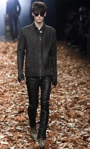 John Varvatos Foil Cable Knit Sweater - Picture 1 of 15