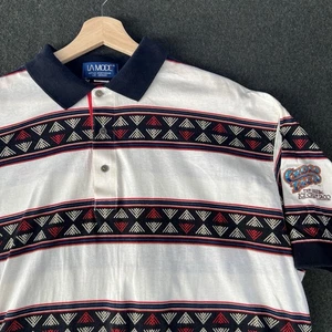 Vintage Choco Taco Polo Shirt Men's XXL Aztec Style USA Made LA Mode Sportswear - Picture 1 of 7