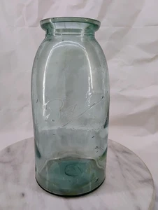 Antico vaso da mezzo gallone con sigillo di cera blu standard a sfera - tripla L ed estesa A - Foto 1 di 12