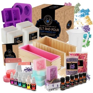 CraftZee Large Deluxe Soap Making Kit- All-in-One Homemade Melt & Pour DIY Craft - Picture 1 of 8