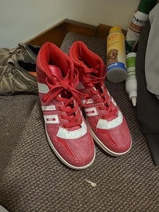 World of Troop Men's Ice Lamb High Top Sneaker Shoes Red / White Size 9 - Picture 1 of 10