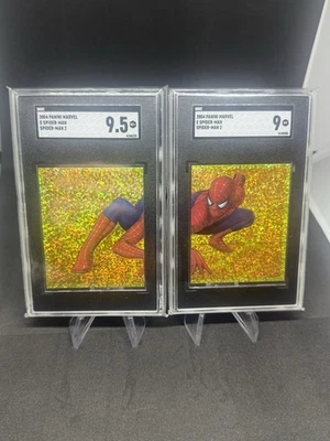 2004 Marvel Panini Spider-Man 2 Stickers Both SGC Graded Mint+ 9.5 And Mint 9 - Image 1 of 4