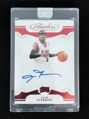 1/15 ≈1/1 ! 2018-19 Panini Flawless Allen Iverson Ruby Autographs Auto #FA-AIV - Image 1 of 3