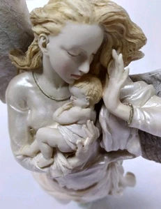 Hermosa estatuilla de bebé bebé infantil 12”x 6,5” de ángel de la guarda de protección - Imagen 1 de 23