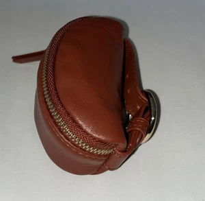 Nueva bolsa pulsera pulsera pulsera cuero sintético marrón mediano 3,5 pulgadas estilo riñonera dorada - Imagen 1 de 7