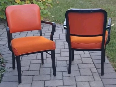 2 sillones cisterna Steelcase naranja negro - Oficina - MCM 1975 BETHLEHEM STEEL  Foto 1 de 4