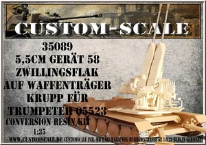 CS 35089 5,5cm Gerät 58 Zwillingsflak Waffenträger Conversion Customscale 1:35 - Picture 1 of 3
