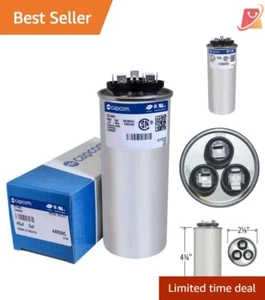 45/5 uF 440V Polypropylene Round Motor Run Capacitor Safe Reliable - Picture 1 of 8