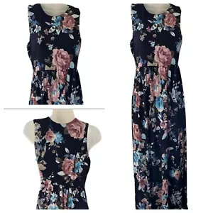 Saved by the Dress Maxi Donna Piccolo Blu Rosa Rose Senza Maniche Maglia Elasticizzata - Foto 1 di 9