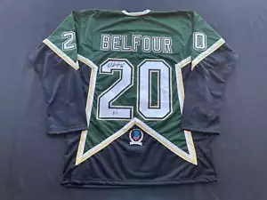 ED BELFOUR SIGNED GREEN HOCKEY JERSEY Dallas Stars BAS - Picture 1 of 5