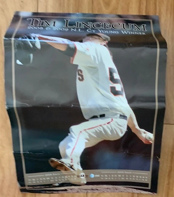 2008-2009 Tim Lincecum Cy Young San Francisco Giants SGA Poster Free Shipping - Image 1 of 1