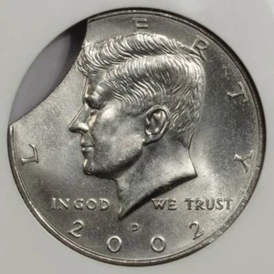 2002 D NGC MS66 15% Clip Kennedy Half Dollar Mint Error Extremely Rare Date Wow - Picture 1 of 4