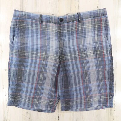 Pantalones Cortos Tommy Bahama Para Hombre 36 Azul Mezcla de Lino Chino Foto 1 de 4