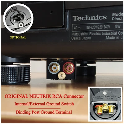 Technics SL-1200 External RCA Kit - Internal / External ground connection switch