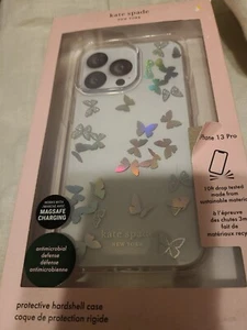 Kate Spade New York Protective Hardshell Case iPhone 13 Pro Butterfly Cluster - Picture 1 of 3