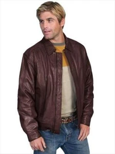 Scully 978-702-L Mens Leather Wear Jacket- Chocolate - Large - Picture 1 of 1