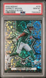 GARRETT WILSON 2022 PANINI MOSAIC SILVER  NO HUDDLE PRIZM PSA 10 ROOKIE - Picture 1 of 2