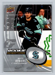 2022-23 UD Trilogy #RR-38 Matty Beniers Novato-Novato Rendiciones-Kraken - Imagen 1 de 2
