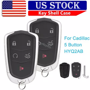 2 for 2014 2015 2016 2017 2018 2019 Cadillac ATS CTS XTS XT4 XT5 Key Fob Shell - Picture 1 of 7