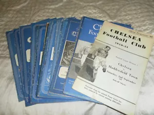 CHELSEA HOME PROGRAMMES 1950 - 55 IN FAC LEAGUE AND FRIENDLYS - CHOOSE FROM LIST - Picture 1 of 1
