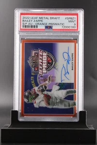 BAILEY ZAPPE | 2022 Leaf Metal Draft #SP-BZ1 | Pris Orange Auto 5/7 | PSA 9 - Picture 1 of 2