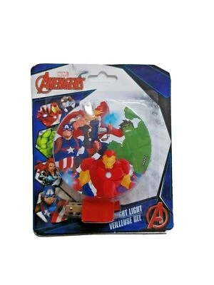 Luz Nocturna Vengadores Led Hulk, Iron Man, Capitán América, Thor Pantalla Rotatoria Foto 1 de 4