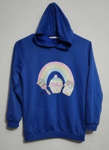 Girls Size 8/10 Hooded Long-Sleeve Sweatshirt Cupcake Rainbow Graphic Print - Picture 1 of 2